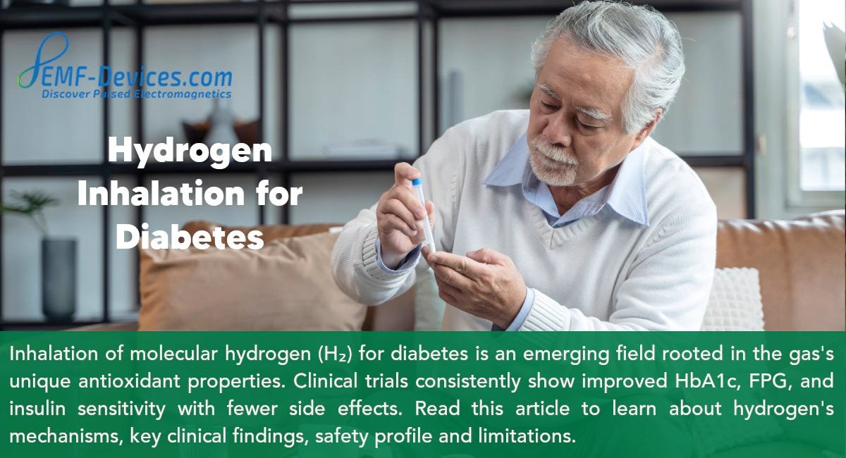 hydrogen therapy molecular inhalation diabetes liver digestion cardiac