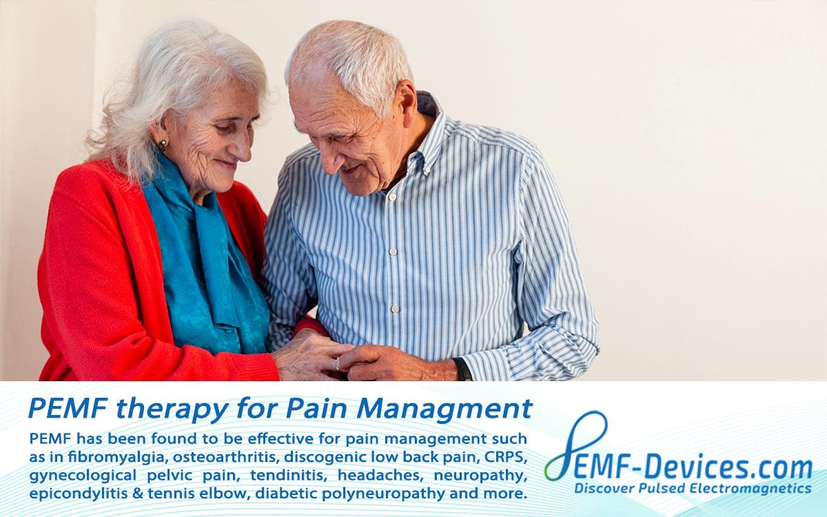 There has been much clinical research including RCTs that have studied the efficacy of pulsed electromagnetic field therapy for pain relief even in chronic pain conditions. In many of these studies, PEMF has been found to be effective for pain management such as in fibromyalgia​, osteoarthritis​​, discogenic low back pain, CRPS​​, gynecological pelvic pain, tendinitis, headaches​, neuropathy​, epicondylitis & tennis elbow​, diabetic polyneuropathy​ and more. Read this research review to learn how Pulsed Electromagnetic Field Therapy reduces pain and inflammation, and it's potential for use in pain management.