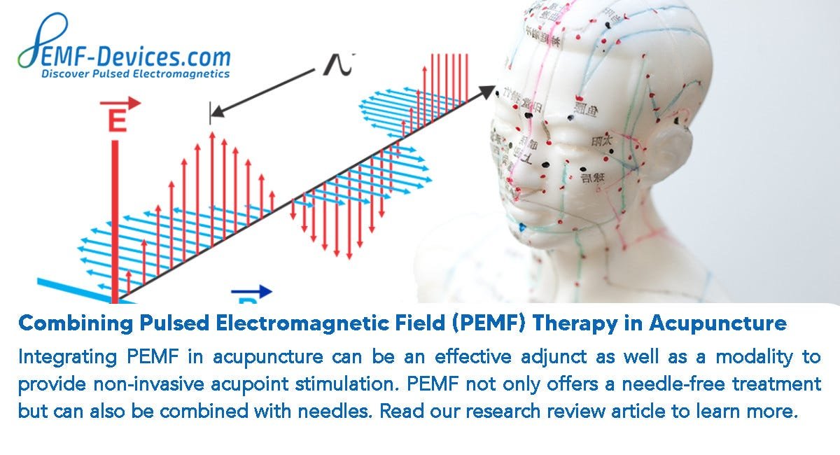 Integrating PEMF in acupuncture can be an effective adjunct as well as a great modality to provide non-invasive meridian stimulation and improving the flow of energy in the body. Read this research review article to learn more.